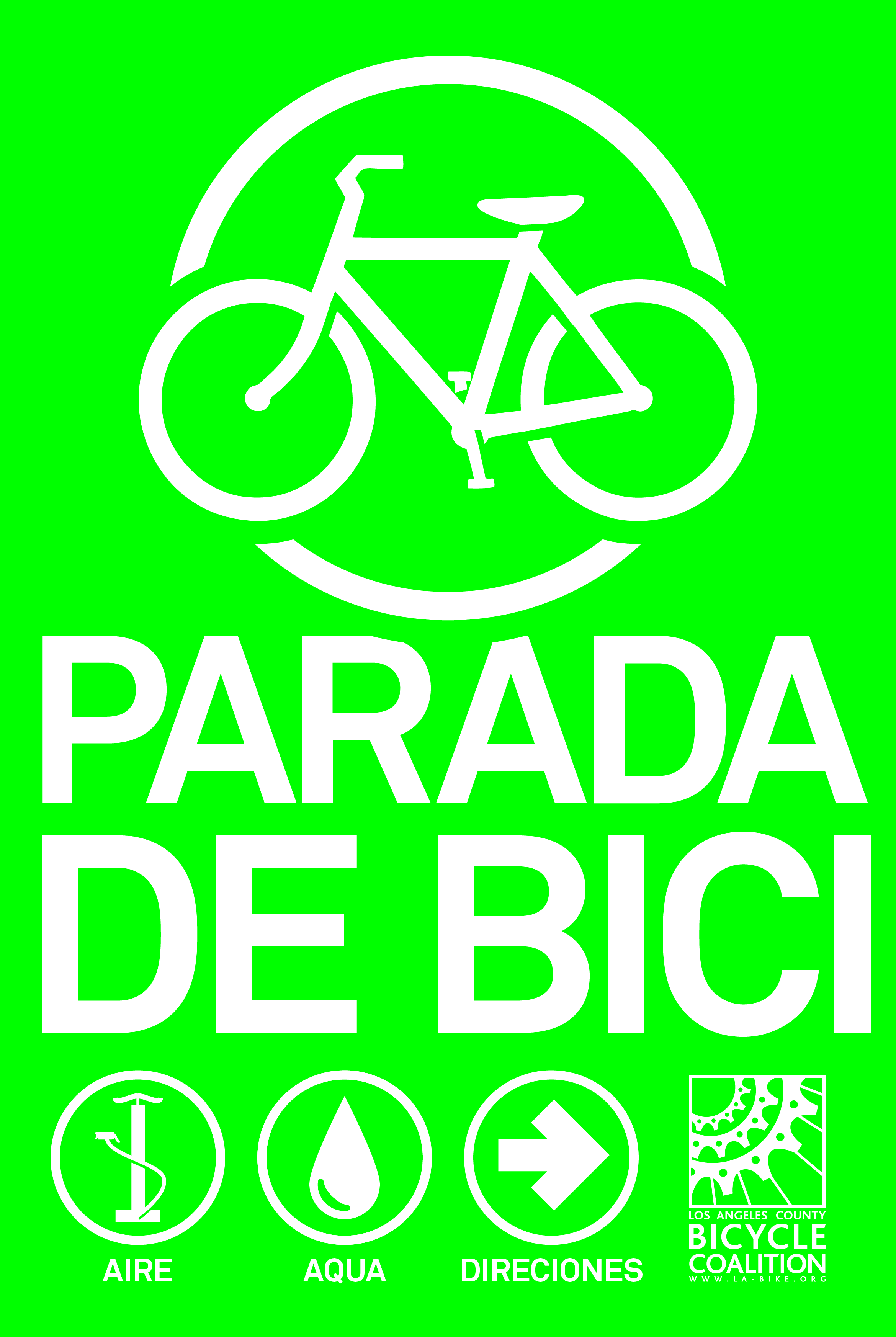 Bike Pit Stop poster for CicLAvia cycling event, designed for the Los Angeles County Bicycle Coalition.